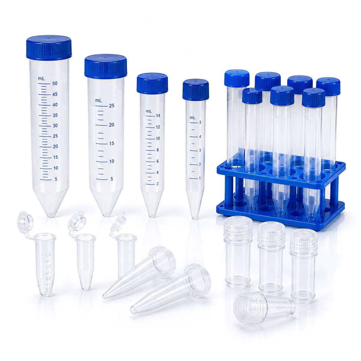 Plastic Laboratory Tubes and Vials