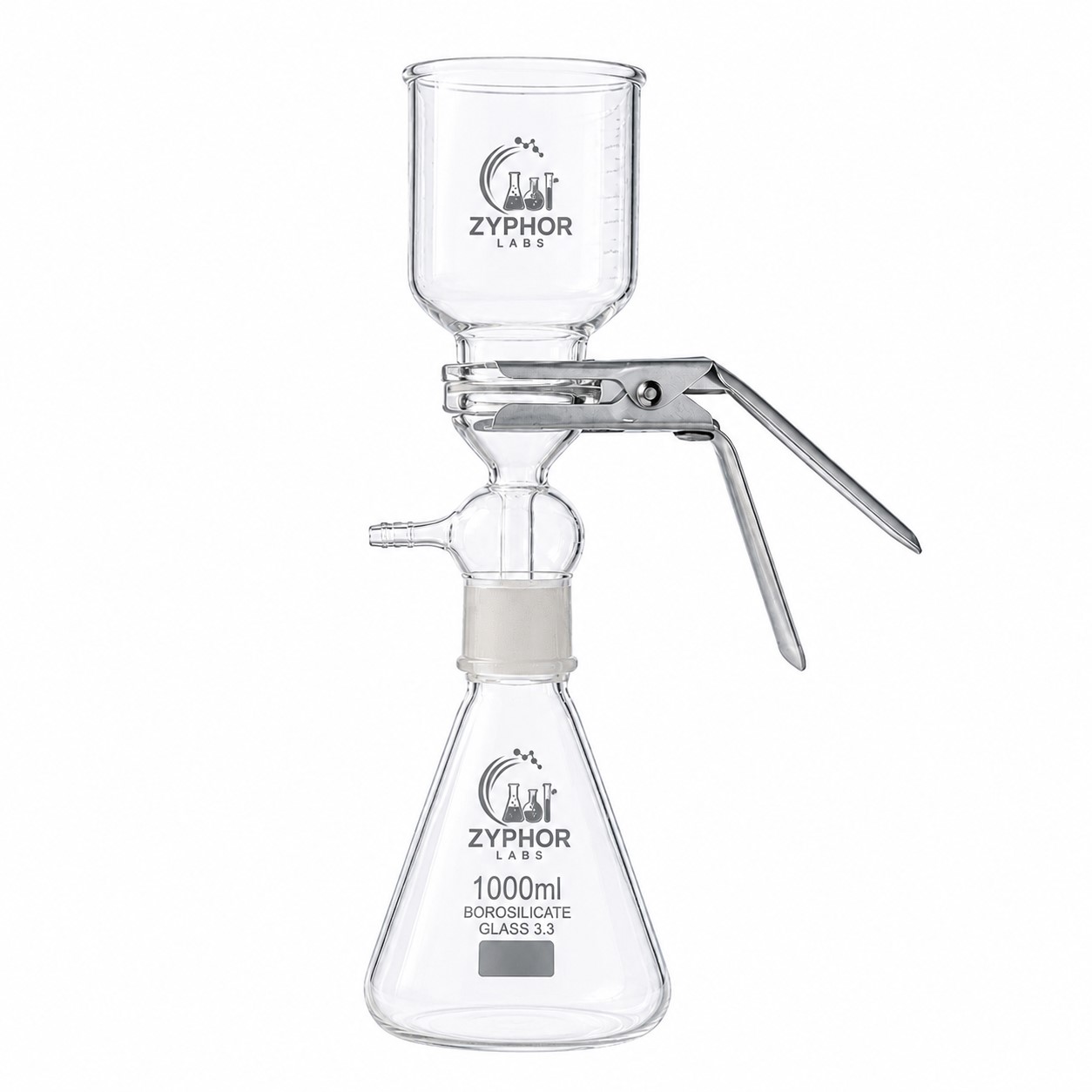 All Glass Filter Holder -47 mm, Filtration Assembly (with Silicon Stopper)