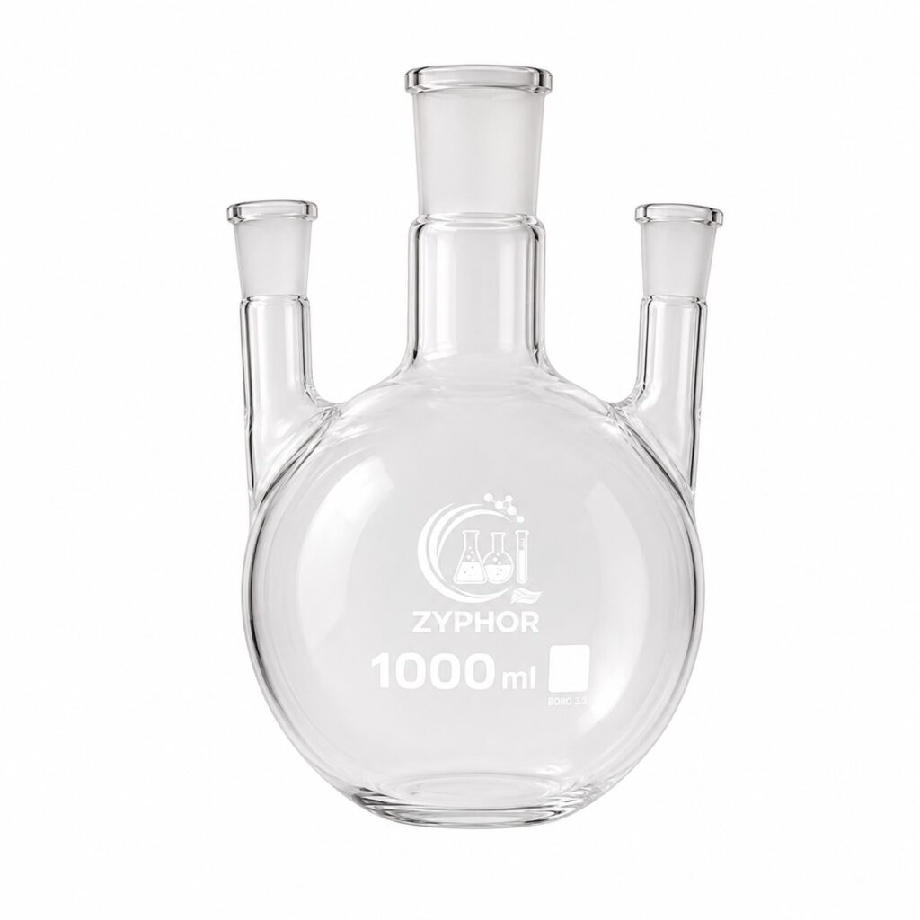 Flasks, Round Bottom, 3 Necks, Parallel