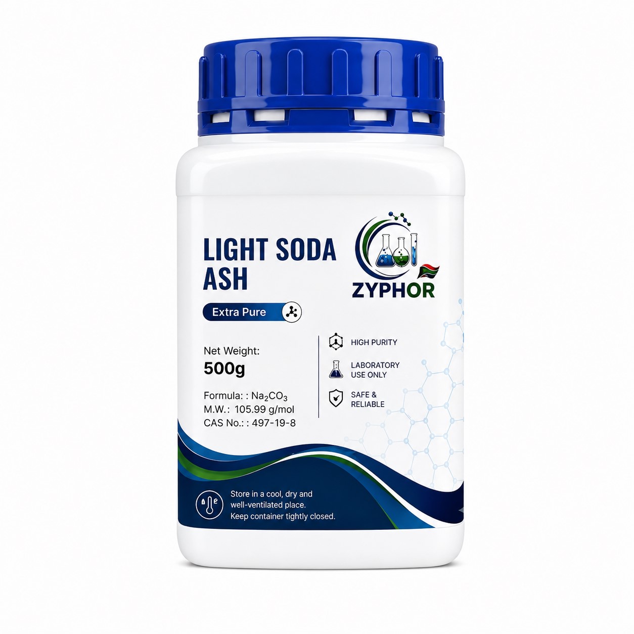 Light Soda Ash Powder (Sodium Carbonate, Na₂CO₃)