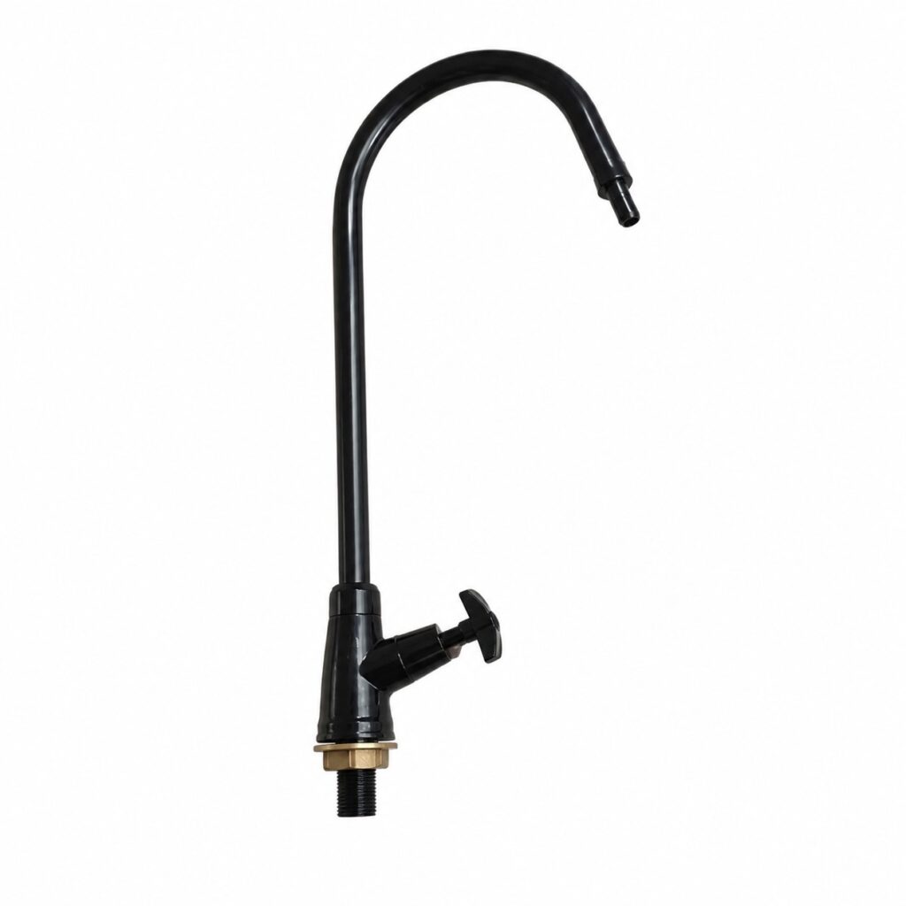 Swan Neck Water Tap – Round Knob Type
